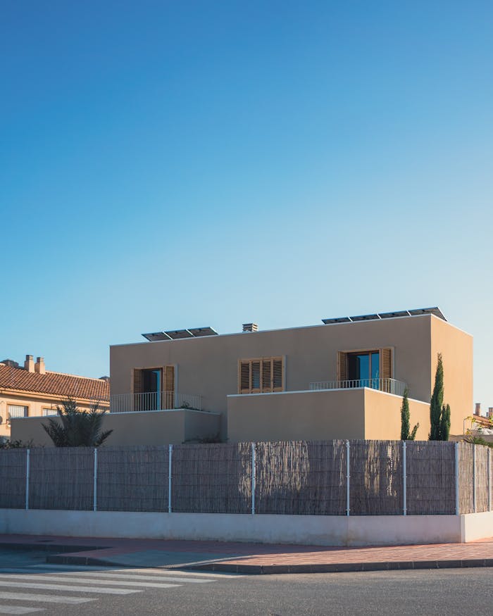 Modern House with Solar Panels